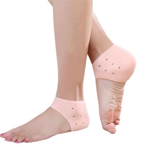 Anti Crack Silicone Gel Heel Pad Socks | For Heel Swelling Pain Relief ...