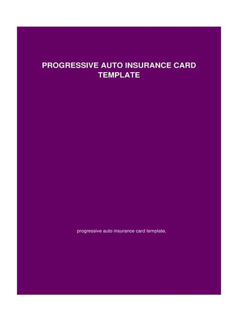 Image result for Progressive Insurance Cards Template Printable