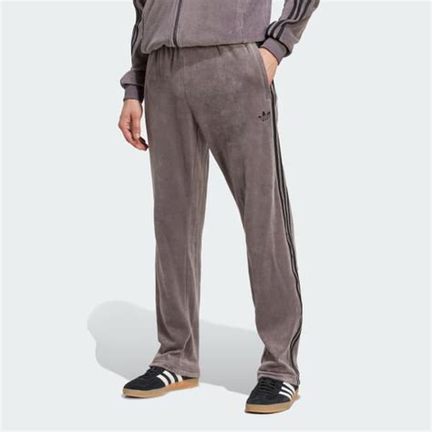 adidas SST Adicolor Velour Track Pants - Grey | Free Shipping with adiClub