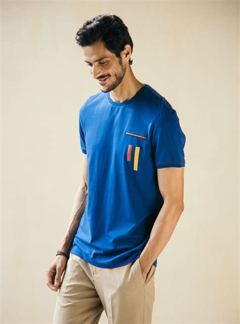 Buy Blueberry | Casual Blue Cotton T-Shirt for Men Online | Andamen - PEP