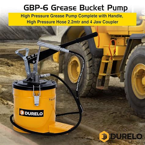 DURELO GBP-6 Grease Gun Bucket 6kg | High Pressure India | Ubuy