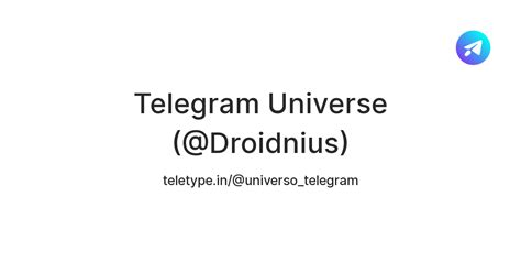 Telegram Universe — Teletype