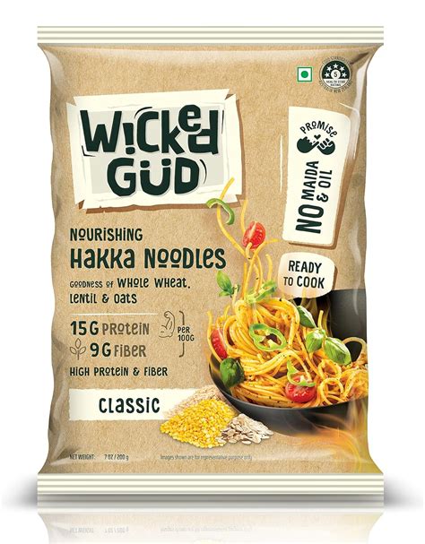 WickedGud Hakka Noodles 200 Gm,No Msg : Amazon.in: Grocery & Gourmet Foods