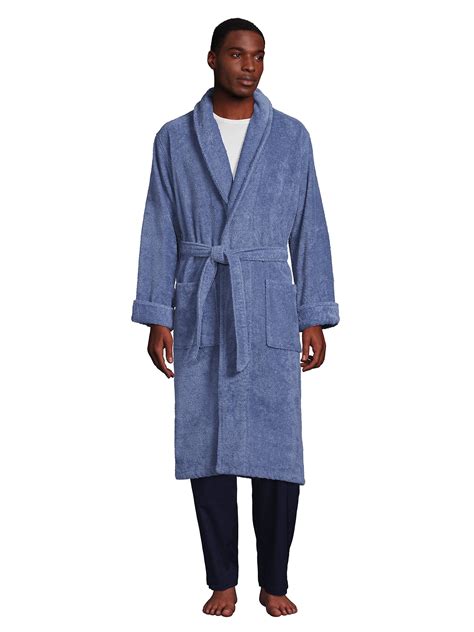 Lands' End Men's Calf Length Turkish Terry Robe - Walmart.com