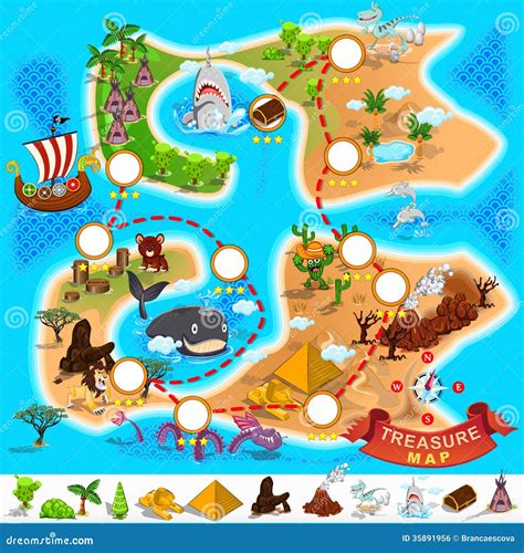 Pirate Treasure Map Royalty Free Stock Image - Image: 35891956