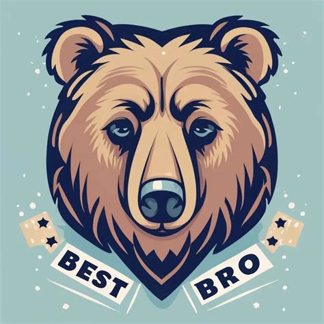 LOGO Design for Best Bro Friendly Bear Icon with Playful Typography for ...