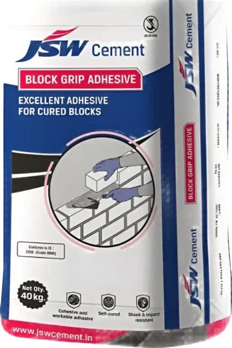 JSW Block Grip AAC Block Jointing Mortar/Adhesive, 40 Kg Bag – HomeRun