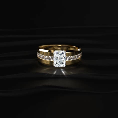 2Ct Radiant Cut Lab Grown Diamond Men'S Ring | Earthly Jewels