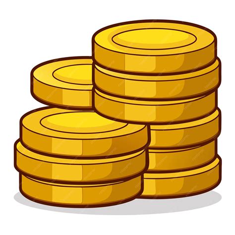 Stack of gold coins clipart vector art and illustration | Premium AI ...