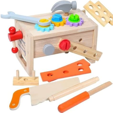 Buy TurtleBee Bench Tool Box Set - 29 Piece Pretend Play Construction ...