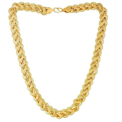 Buy MEENAZ Chain for Men Boys Husband gents boyfriend Stylish Gold ...