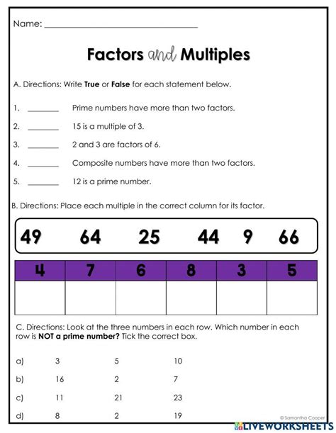 Image result for Multiple and Factor Math