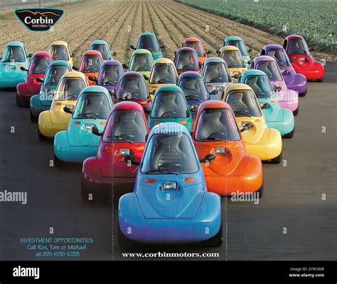 2002 Corbin Sparrow electric - Vintage press car advertising Stock Photo - Alamy