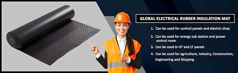 GLOBAL PREMIUM Electrical Insulation Rubber Mat – 11KV / Class B (1 Mtr ...