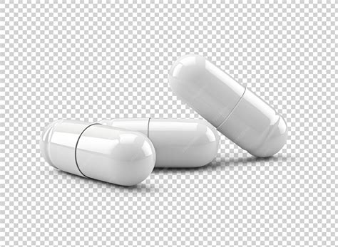 White medical capsules cut out on transparent | Premium AI-generated PSD