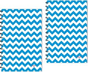 ESCAPER Sky Blue Waves Pattern (Ruled - A5 Size - Pack of 2 Diaries ...