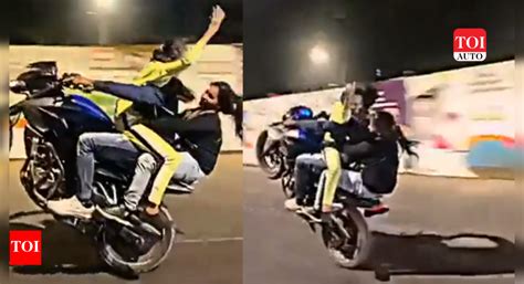 Watch: Mumbai biker arrested after stunting motorcycle with two women ...