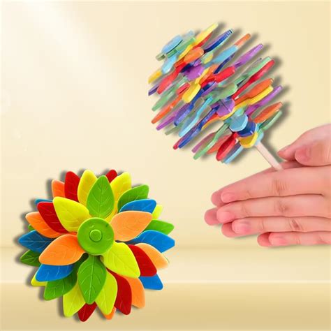 VGRASSP Spinning Candy Flower Toy for Kids - Lollipop Shaped Hand ...