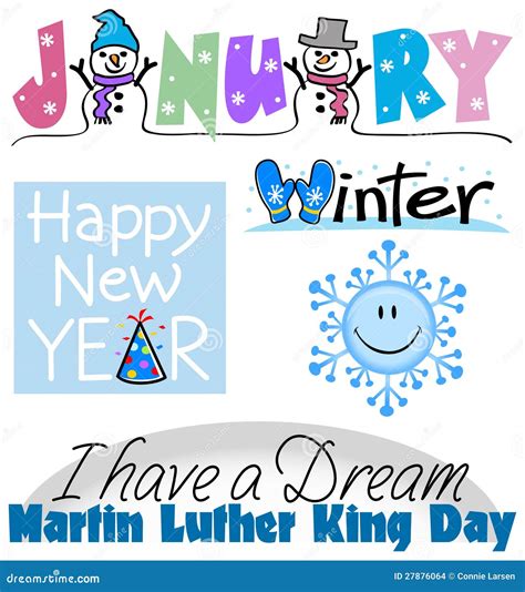January Clip Art Cute