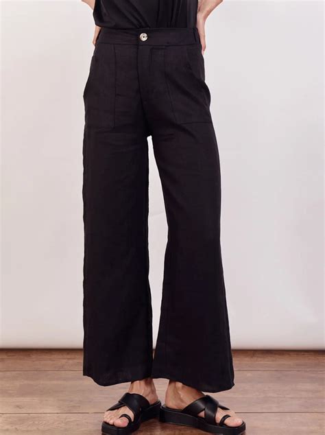 Little Lies | Jude Linen Pant Black – Boutique Six AU