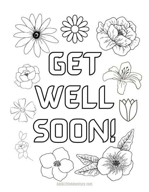 Get Well Soon Coloring Pages (Free Printables)