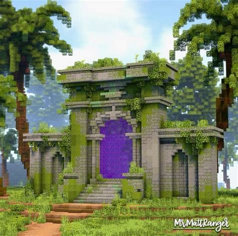 Minecraft how to build a medieval nether portal nether portal design ...