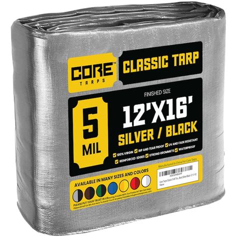 Core Tarps 12-ft x 16-ft Silver Waterproof Commercial Polyethylene 5 ...