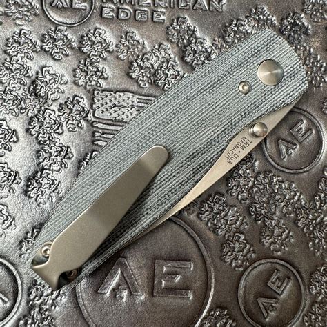 Three Rivers Manufacturing TRM Neutron 2 Liner Lock Denim Micarta Handles Stonewashed MagnaCut ...