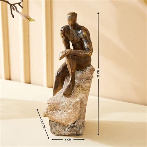 Buy Eternity Vogue Hart Polyresin Man Sitting on Rock Figurine from ...