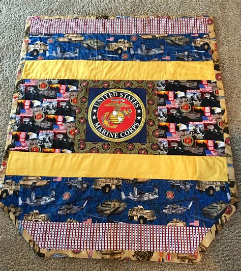 Wheel Chair Quilt for Wounded Marine at Balboa Navy Hospital