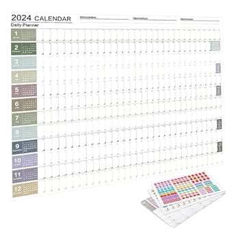 FABLOFT® Wall Hanging Calendar 2024 Yearly Calendar Planner for ...