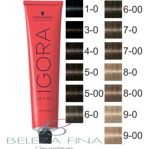 Coloração Igora Royal 60g - Schwarzkopf Professional - (ESCOLHA) 1-0 ...
