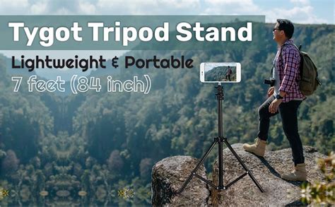 Buy Tygot Lightweight & Portable Portable 7 Feet (84 Inch) Long Tripod ...