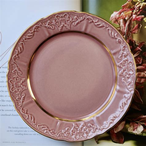 Set Of 4 - Vivian Rose Dessert Plate – Mérci Dehradun