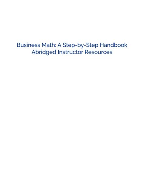 Image result for Business Math Book PDF