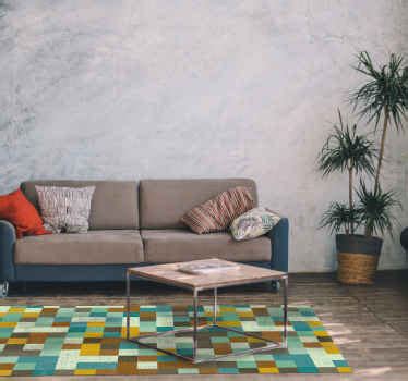 Fun and eyecatching geometric vinyl rugs - TenStickers