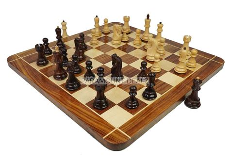 Flat Style 21" Personalized Wooden Chess Board Game (Without chess pie