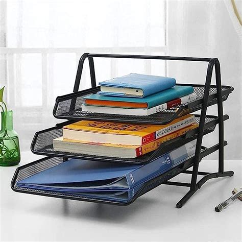 Whixant Desk Organizer Paper Tray with 3 Tier Desktop File Organizer ...