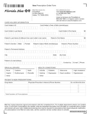 Prime Mail Order Form - Florida Blue - Lake K12 Fl - Fill and Sign ...