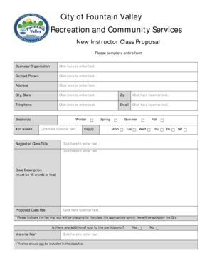 Fillable Online fountainvalley Recreation and Community Services City ...