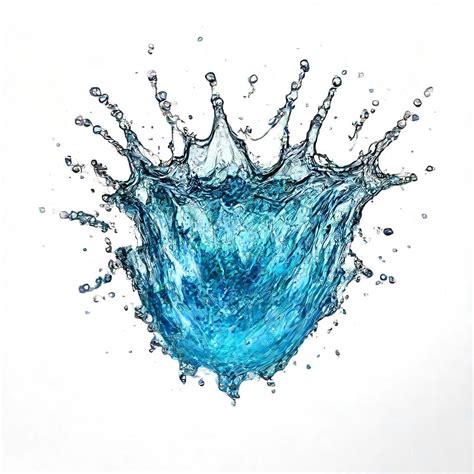 Premium Photo | A drawing of a splash of water splashing from the splash