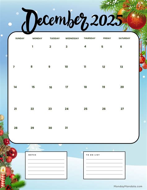 December 2025 Calendar (52 Free PDF Printables)