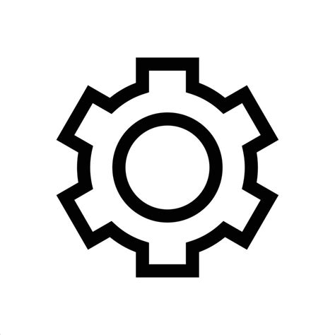 Black and white gear icon design template 55261930 Vector Art at Vecteezy