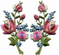 applique iron mauve pink roses pair flowers embroidered appliques iron applique iron mauve pink roses pair flowers embroidered appliques iron