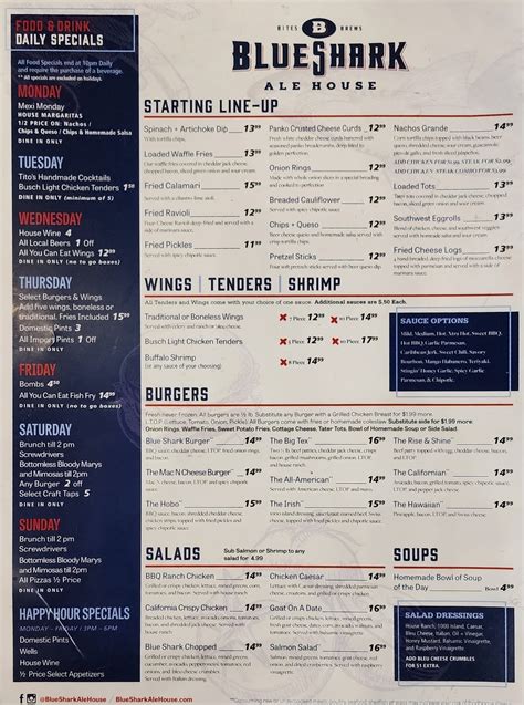 Blue Shark Ale House (Urbandale & West Des Moines) - Happy Hour Des Moines