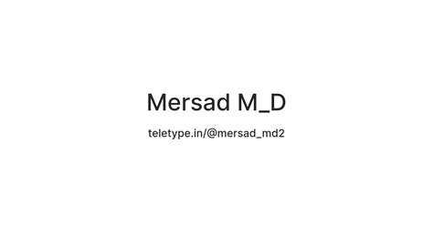 Mersad M_D — Teletype