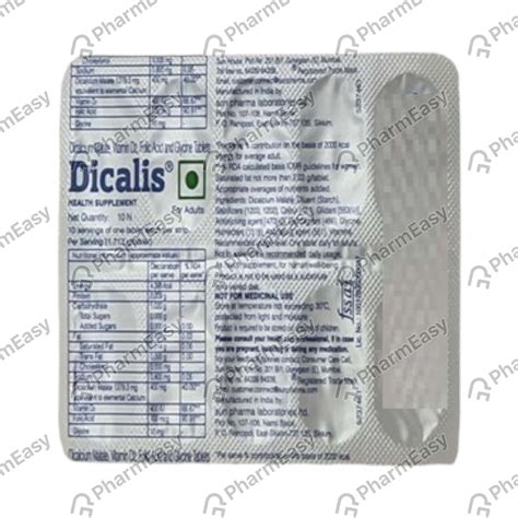 Buy Dicalis Strip Of 10 Tablets Online & Save Up to 24% at PharmEasy