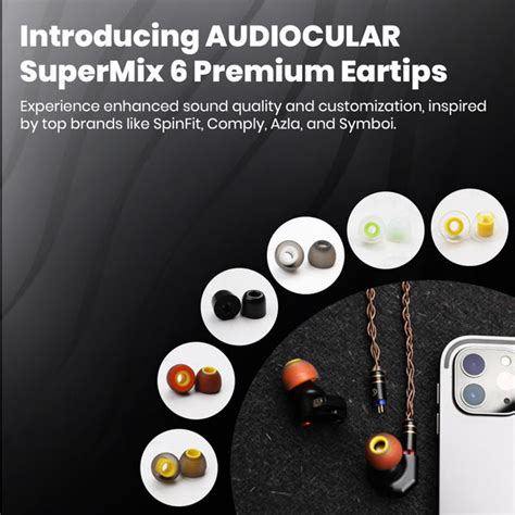 AUDIOCULAR SuperMix 6 Hybrid Premium Eartips for IEMs | Concept Kart