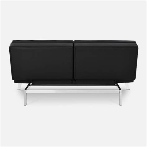 Coddle Toggle 78.7-in Modern Jet Faux Leather 3-seater Reclining ...