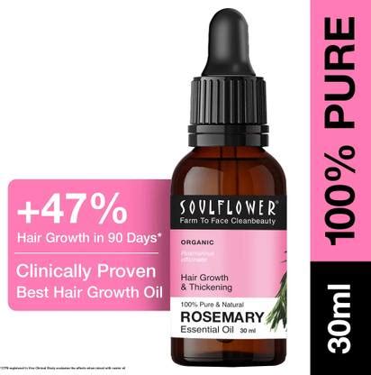 Soulflower Rosemary Essential Oil 30ml, 100% Premium & Pure, Natural ...